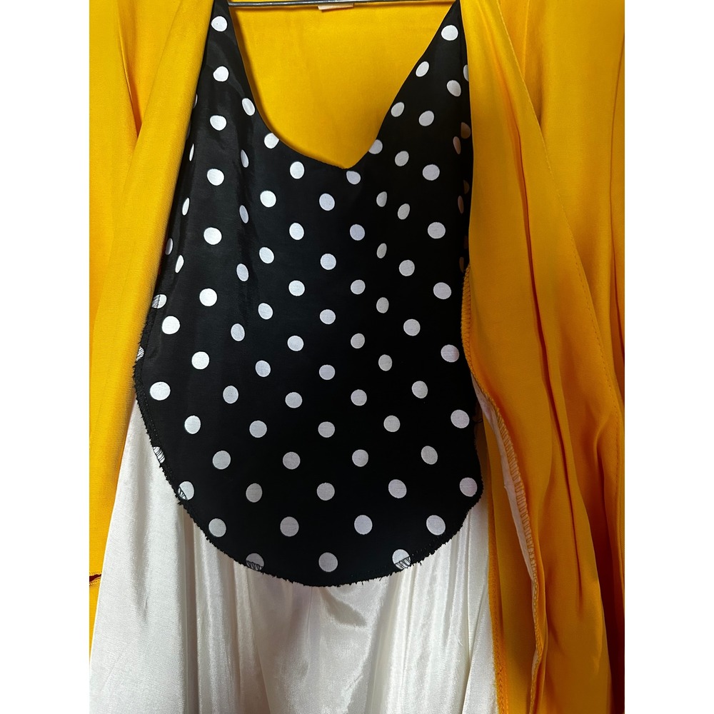NWT Vintage Ultra Dress New York Yellow/Black Polka Dot Skirt 2pc Set Size 18 - Picture 4 of 10